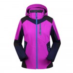 Spring Autumn Women's Softshell Hooded Jackets Coat Windproof Waterproof Zipper Pockets Casual Female Clothing