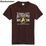 Star Trek II T Shirt Men Short Sleeve Cotton 6.2oz Tee Shirt Homme O-neck Black Red S-3XL Printed Starfleety Academy Novelty Top