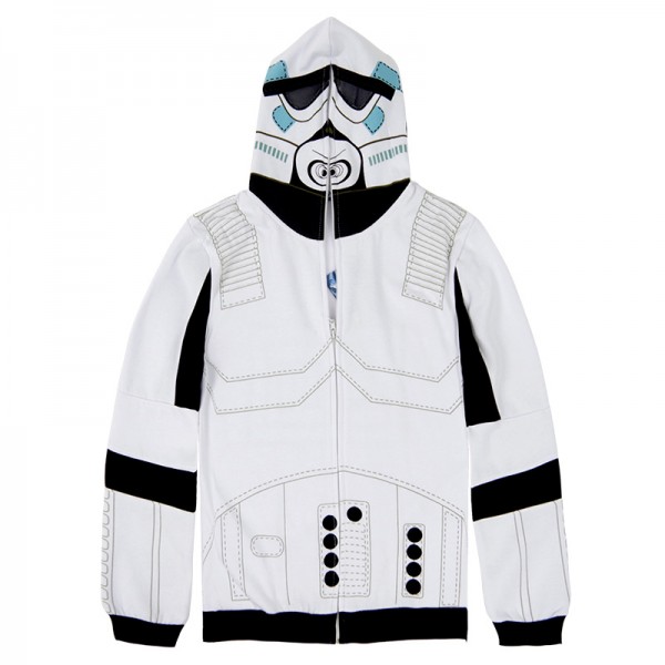 Star Wars Stormtrooper Jacket Cosplay Costume Man Winter Hoodies White Sweatershirt Halloween Uniform Top 