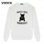 Style Men French Bulldog Fleece Hoodies Sweatshirt European Streetwear Tops Anime Dogs Print casual Cotton Plus Size