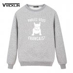 Style Men French Bulldog Fleece Hoodies Sweatshirt European Streetwear Tops Anime Dogs Print casual Cotton Plus Size