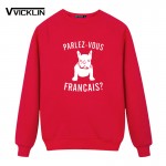 Style Men French Bulldog Fleece Hoodies Sweatshirt European Streetwear Tops Anime Dogs Print casual Cotton Plus Size