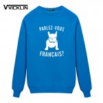 Style Men French Bulldog Fleece Hoodies Sweatshirt European Streetwear Tops Anime Dogs Print casual Cotton Plus Size