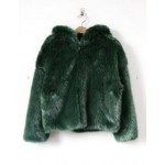 Stylish Loose Hooded Faux Fox Fur Jackets New Winter Woman Loose sleeve Keep Warm Faux Fur Thick Coat Outerwear 