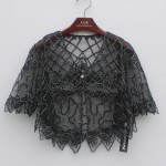 Summer 2016 Women Knitted Cardigan Elegant Perspective Lace Coat Gauze Lacing Boleros Small Chiffon Shawl High Quality