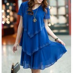 Summer Dress 2017 Blue Party Dresses Women Dress Chiffon Robe Sexy Vestido De Festa 5xl Plus Size Womens Clothing Vestidos mujer