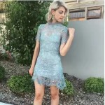 Summer Dress 2017 Brand Women Bowknot on Back Lace See-Through Backless Slim Sexy Dresses New Fashion Clothing Vestido de Festa