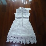 Summer Dress 2018 Summer Women's Fashion Hydrotropic Patchwork Organza Lace Dress White Dress Size S-XL Free Shipping