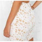 Summer Dress Womens Sexy Deep V Neck Backless Crochet Lace Casual Party Club Prom Sheath Dress Bodycon Mini Dress Clubwear