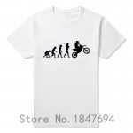 Summer Fashion Evolution Motocross T Shirts Men Short Sleeve Cotton T-shirt Funny Dirtbike Clothing