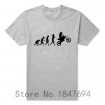 Summer Fashion Evolution Motocross T Shirts Men Short Sleeve Cotton T-shirt Funny Dirtbike Clothing