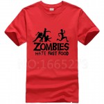 Summer Men T Shirts Zombies Funny Slogan Top Tees Glowing Swag Short Sleeve Cotton T-shirt O-Neck Casual Print Tshirt Plus Size