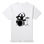 Summer New A drummer and drums Cotton Man T-shirts Tops Tees Short Sleeve Casual Keep Calm The Drummer Is Here T Shirts T Shirts