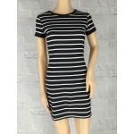 Summer New Round Neck Striped Short-sleeved Dress