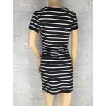 Summer New Round Neck Striped Short-sleeved Dress