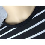 Summer New Round Neck Striped Short-sleeved Dress