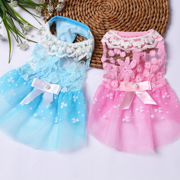 Summer Puppy Wedding Dress Princess Skirt for Dog Clothes Pink Luxury Puppy Cat Dresses Lovely Spring Pet Products 25