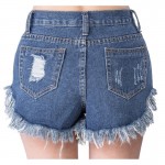 Summer Sexy Women's Irregular High Waisted Shorts Fashion Slim Fit Denim Jeans Shorts