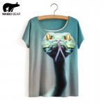 Summer Style White Tiger 3D Print T-Shirt Women Summer Clothes 2017 Round Collar Women T Shirt Female Tops