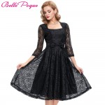 Summer Women Black Lace Swing Vintage Sexy Casual Party Elegant woman clothing Vestidos Robe Femme plus size Rockabilly dresses