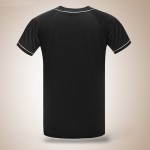 Summer blank Baseball T Shirt Short Sleeve Men V Neck DIY Custom Logo Baseball Style Jersey Hip Hop Men Plain Black T Shirts  