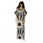 Summer maxi female dress oversized V-neck femme vestidos bazin riche plus size african clothing women dress