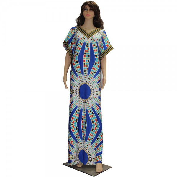 Summer maxi female dress oversized V-neck femme vestidos bazin riche plus size african clothing women dress