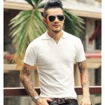 Summer men tops tees Short Sleeve polo Shirt men Knit polo shirt slim Brand cotton Men's Casual Shirts size M-XXL 2017 New