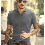 Summer men tops tees Short Sleeve polo Shirt men Knit polo shirt slim Brand cotton Men's Casual Shirts size M-XXL 2017 New