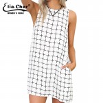 Summer style black and white dress   causal plus size women clothing chic elegant sexy fashion geometric print dresses