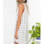 Summer style black and white dress   causal plus size women clothing chic elegant sexy fashion geometric print dresses