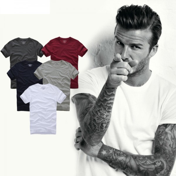 Summer t shirt 2017 new 100% cotton solid t-shirt men short sleeve camiseta