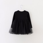 Sun Moon Kids Dresses Girls Dress Long Sleeve Baby Girls Tutu Dress Tulle Fluffy Girls Princess Dress Toddler Girls Clothing