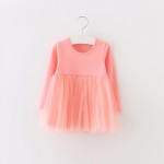 Sun Moon Kids Dresses Girls Dress Long Sleeve Baby Girls Tutu Dress Tulle Fluffy Girls Princess Dress Toddler Girls Clothing