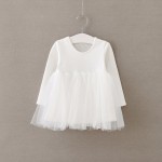 Sun Moon Kids Dresses Girls Dress Long Sleeve Baby Girls Tutu Dress Tulle Fluffy Girls Princess Dress Toddler Girls Clothing