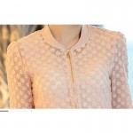 Sunscreen Lace Basic Jacket Coat Women Pink/White Summer Jacket Yarn Flower Embroidered Bomber Jacket Women Coat Short Outwear