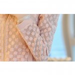 Sunscreen Lace Basic Jacket Coat Women Pink/White Summer Jacket Yarn Flower Embroidered Bomber Jacket Women Coat Short Outwear