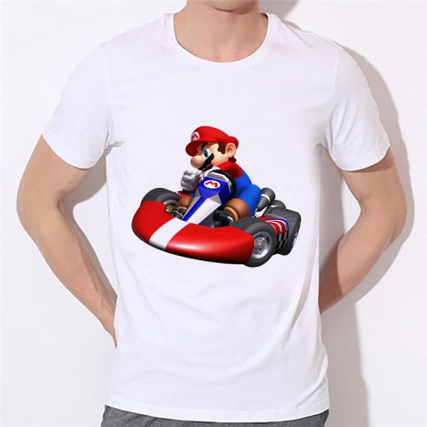 Super mario t-shirt men short-sleeve t shirt super mario bros tee boy shirt trend loose mens clothing customizable 37N-20#