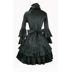 Support Dance Women Butterfly Sleeve Gothic Lolita Dress With Removable Neck Ornament L15