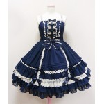 Support Dance Women Cotton Bow Lace Sweet Lolita Dress L11