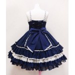 Support Dance Women Cotton Bow Lace Sweet Lolita Dress L11