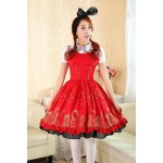 Support Dance Women Sweet Lolita Dress With Beautiful Print L17