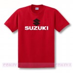 Suzuki Motorsport  Team Logo T-shirt Men 100% Cotton Short Sleeve Custom T shirt European Size S-XXXL Wholesale Retail