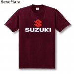 Suzuki Motorsport  Team Logo T-shirt Men 100% Cotton Short Sleeve Custom T shirt European Size S-XXXL Wholesale Retail