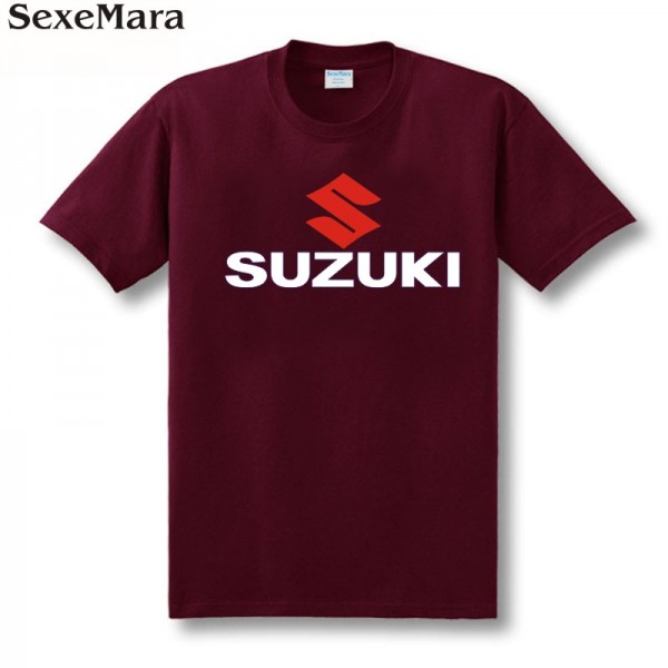 Suzuki Motorsport  Team Logo T-shirt Men 100% Cotton Short Sleeve Custom T shirt European Size S-XXXL Wholesale Retail