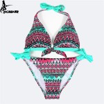 Swimwear Women 2016 Print Floral Swimsuit Push Up Bikini Set  Bathing Suits Brazilian Bikinis Women Swimwear Beach Wear Biquini