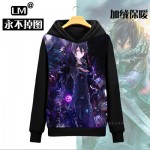 Sword Art Online anime Hoodies autumn and winter for men and women plus thick velvet hooded Kazuto Asuna