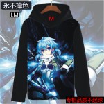 Sword Art Online anime Hoodies autumn and winter for men and women plus thick velvet hooded Kazuto Asuna