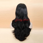 Synthetic Lace Front Wig 28" Natural Wave Heat Resistant Synthetic Lace Front Wig Synthetic Hair Wigs for Black Women peruca