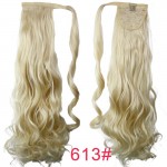 Synthetic Long Wavy Clip In Wrap Around Ponytail Fake Hair Extension False Hair Ponytails Pad Hairpiece pony Tail Curly Piece